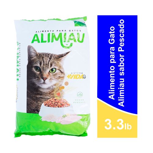 Alimento Alimiau Para Gato Sabor Pescado - 3lbs