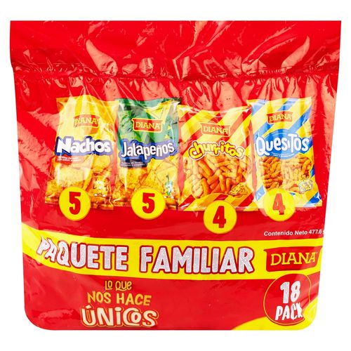 Snack Diana Surtido 18 Pack - 477.6 g