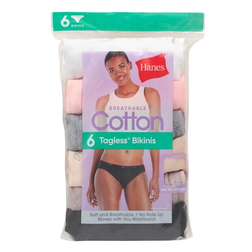 P6 Bikini Algodon Dama Hanes Surtido 8