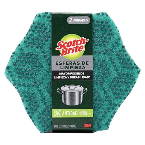 Esponja Esfera Scotch Brite Hexagonal - 2 Uds