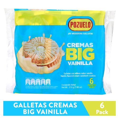 Galletas Cremas Big Vainilla - 216 g