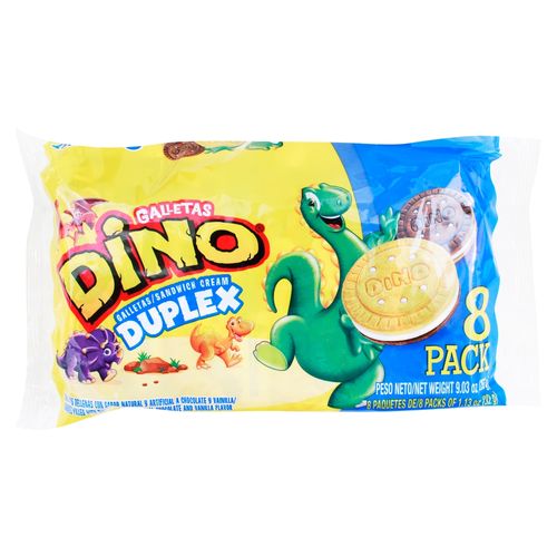 Galleta Rellena Dino Duplex 256 g