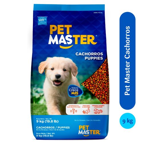 Alimento Pet Master Perro Cachorro, 2 A 18 Meses - 9kg