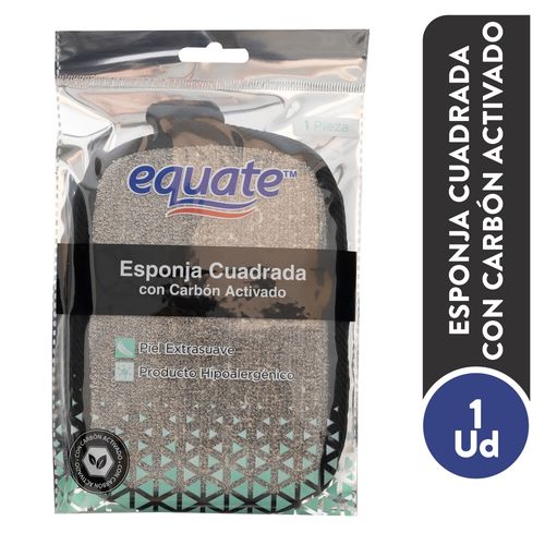 Esponja Equate Cuadrado Con Carbon Activado