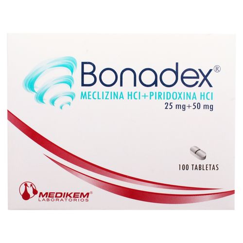 Bonadex 25mg/50mg caja 100 tabletas - Precio indicado por tableta