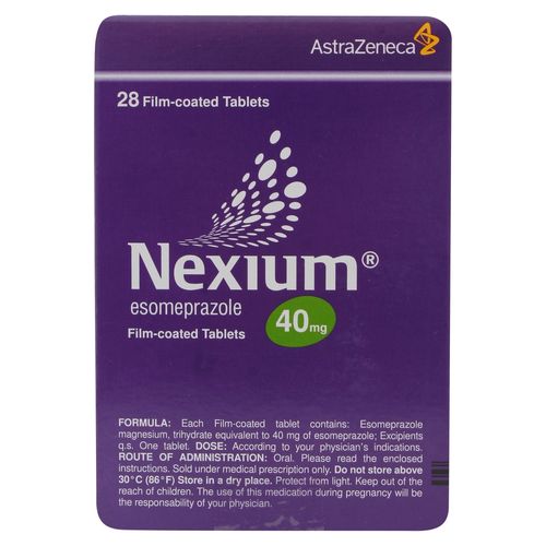 Nexium mups 40mg caja 28 tabetas - Precio indicado por tableta