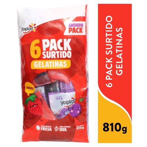 Gelatina Yoplait 6 Pack Surtido - 810 g