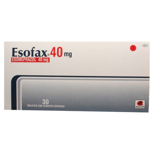 Esofax 40mg caja 30 tabletas - Precio indicado por tableta