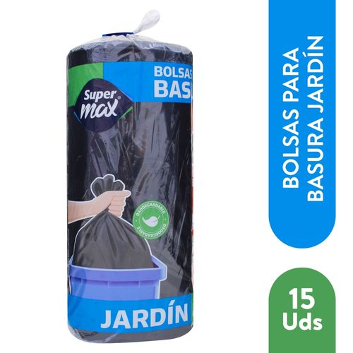 Bolsa Bas Supermax Negra Roll Jardin 15U