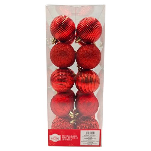 Esferas Rojas 60 mm Set 20U