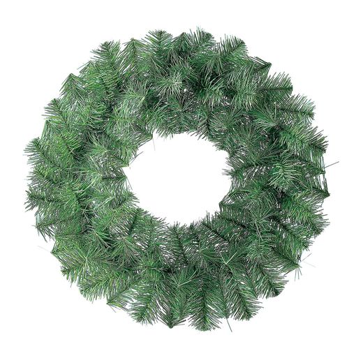 Corona Decorativa Holiday Time Color Verde - 20 pulgadas