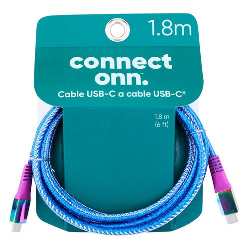 Cable Connect Onn Cable USB-C a Cable USB-C W7ABLU100011113C neon - 1.8 m