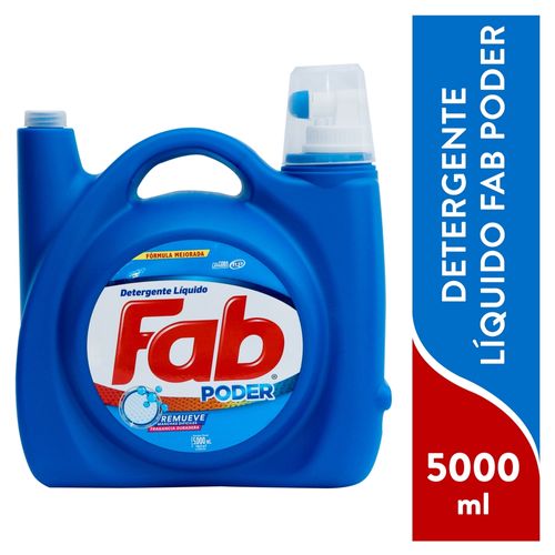 Detergente Líquido Fab, paraíso floral -5000 ml