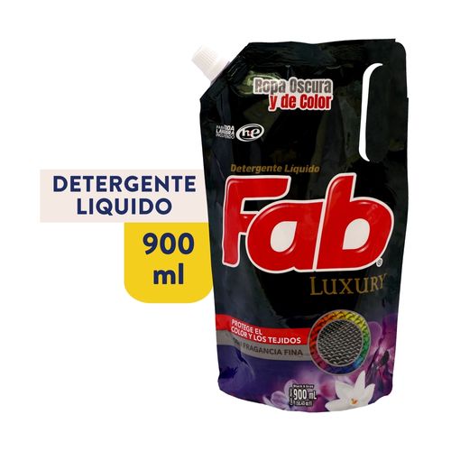 Detergente Líquido Fab Luxu Ropa Oscura Y De Color Doy Pack - 900 ml