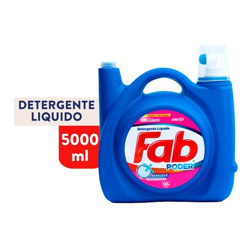 Detergente Líquido Fab, Toque Suavizante - 5000 ml