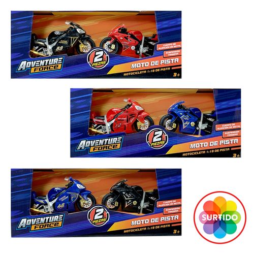 Motocicleta Adventure Force con partes metálicas Surtido