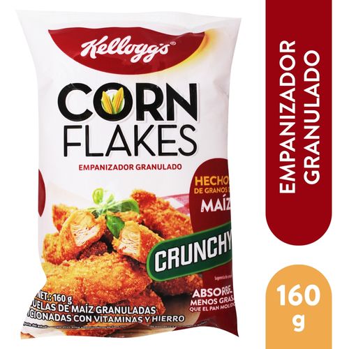 Empanizador Ganulado Kellogg's® Corn Flakes Sabor Original - Hojuelas de Maíz Ganuladas que Absorben Menos Grasa que el Pan Molido - 1 Caja de 1- 60 g