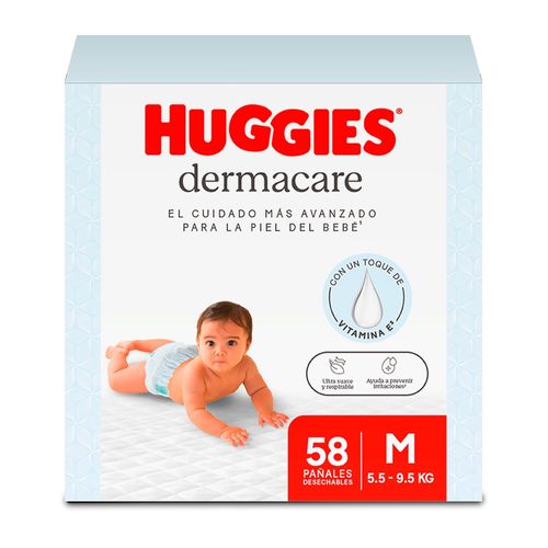 Pañales Huggies dermacare etapa 2 talla M - 58 Uds