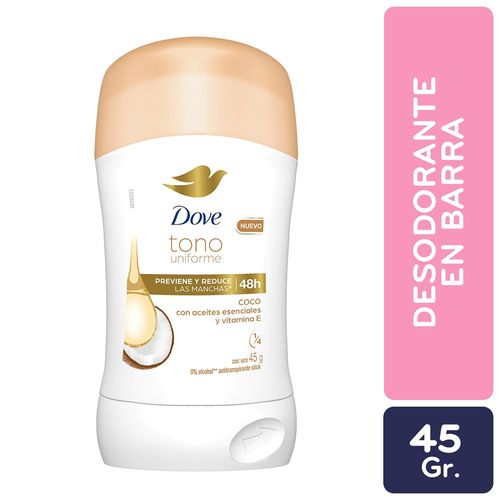 Desodorante Dove Tono Uniforme Coco Y Vitamina E - 45 g