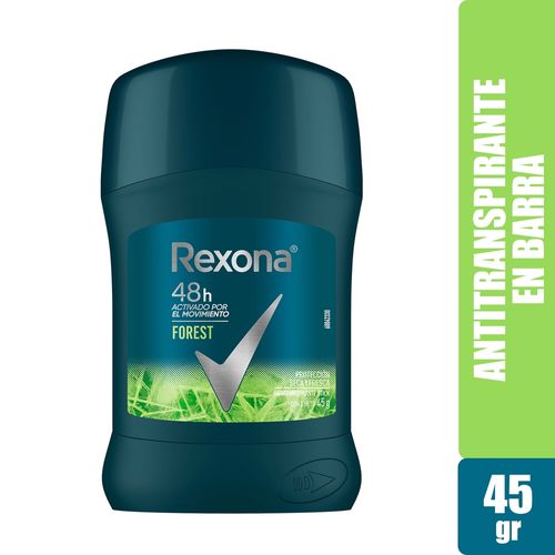 Desodorante Rexona Caballero Forest, Protección Seca Y Fresca Barra - 45 g