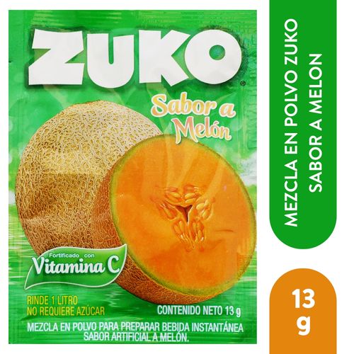 Bebida En Polvo Zuko Melon 13gr