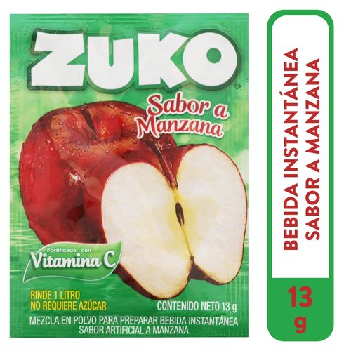 Bebida En Polvo Zuko Manzana 13gr