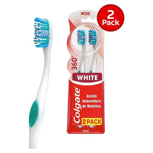 Cepillo Dental Colgate 360° Luminous White,  2 Pack