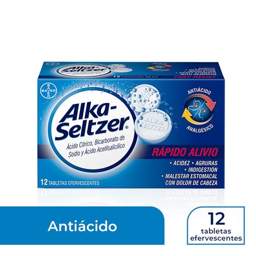 Alka Seltzer Regular caja 12 tabletas - Precio indicado por caja