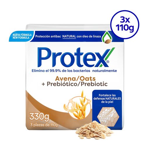 Jabón Corporal Protex, Avena 3 Pack -110 g