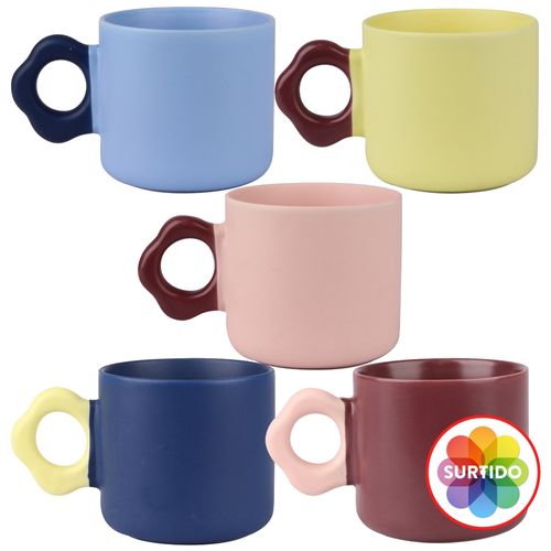 Taza Home Trends, Porcelana Surtido -300 ml