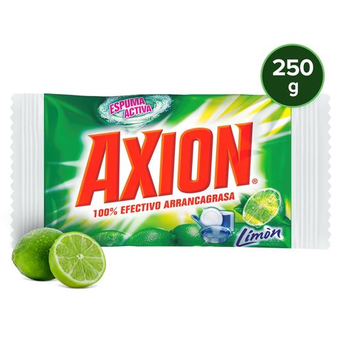 Lavaplatos Jabón Axion Limón Barra, Arrancagrasa - 250 g