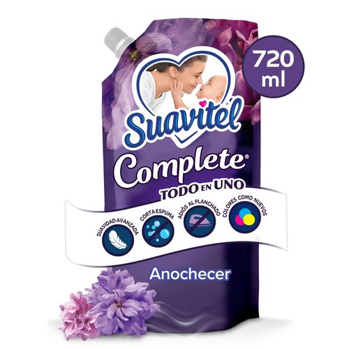 Suavizante de Telas Suavitel Complete Anochecer, Doypack -720 ml