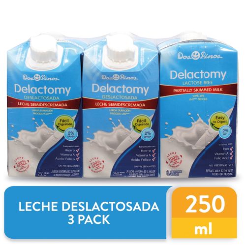 6 Pack Leche Dos Pinos Delactomy - 250 ml