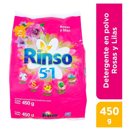 Detergente En Polvo Rinso Rosas Y Lilas - 450 g