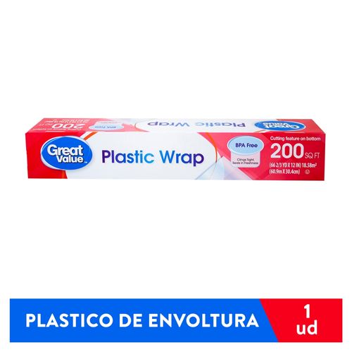 Rollo Plástico Great Value Para Envolver Alimento - 200P