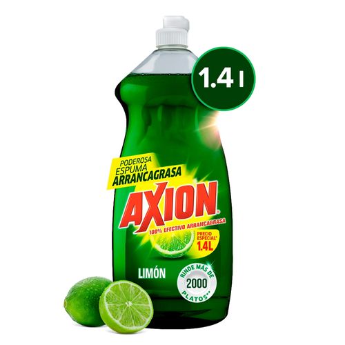 Detergente Axion Lavatrastes Líquido Limón - 1.4 L