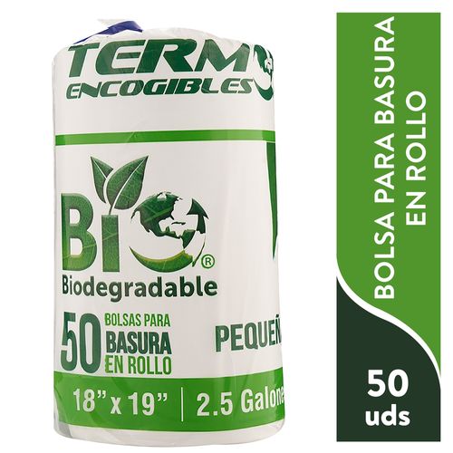 Bolsa Para Basura Biotermo Blanca  Pequeña - 50 Unidades