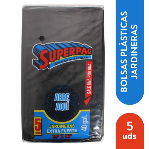 Bolsa Robertoni Para Basura Negra Jardin Paquete - 5 Unidades