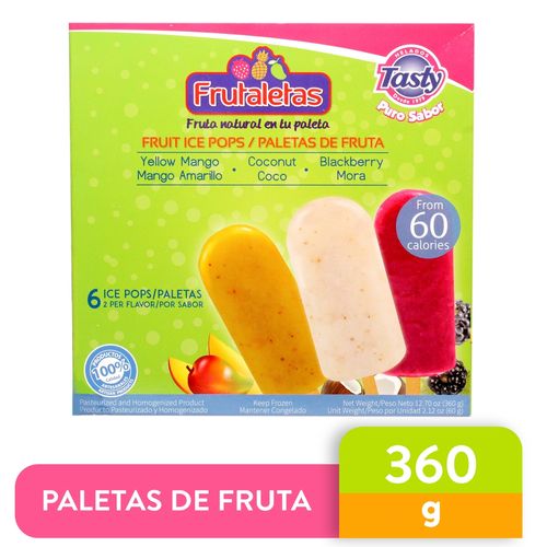 Paleta Tasty Six Pack Frutaletas