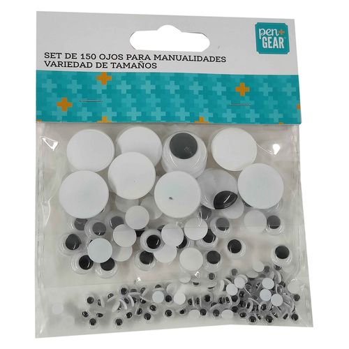 Ojos para manualidades Pen Gear, variedad de tamaños -150 uds