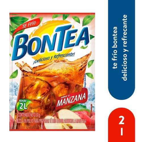 Bebida polvo Bontea, té frío sabor manzana -30 g