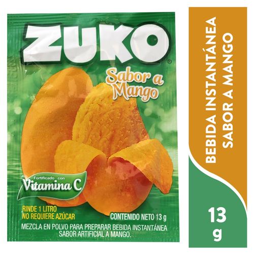 Bebida En Polvo Zuko Mango 13gr