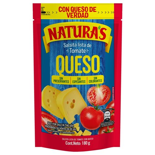 Salsa Tomate Naturas Queso - 180 g