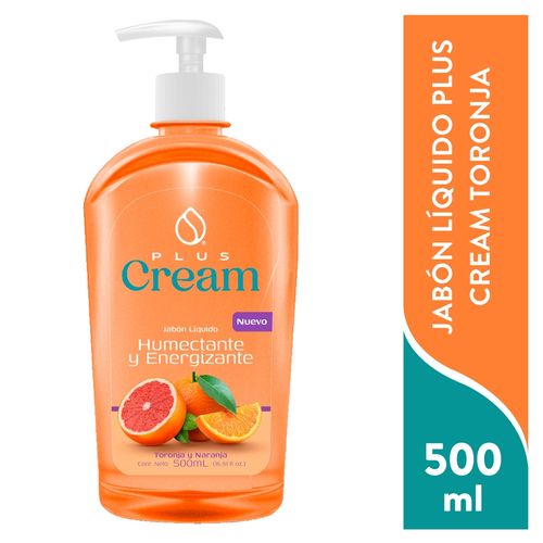 Jabón Líquido Pluscream Toronja Naranja - 500 ml