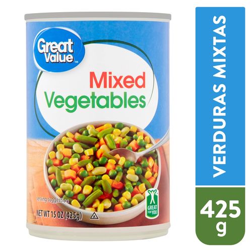 Vegetales Great Value Mixtos - 425 g