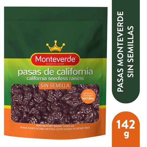 Pasas Monteverde Bolsa Sin Semilla - 141 g