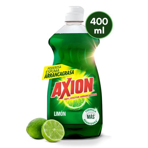 Lavaplatos Líquido Axion Limón, Arrancagrasa - 400 ml