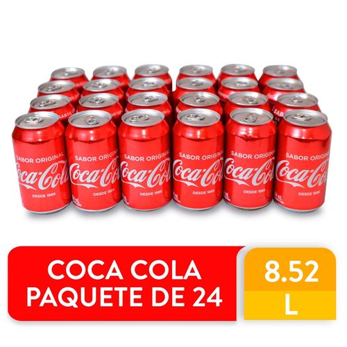 Gaseosa Coca Cola regular lata 24pack - 8.52 L