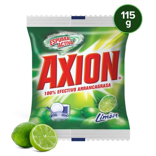 Lavaplatos Jabón Axion Limón Disco, Arrancagasa - 115 g