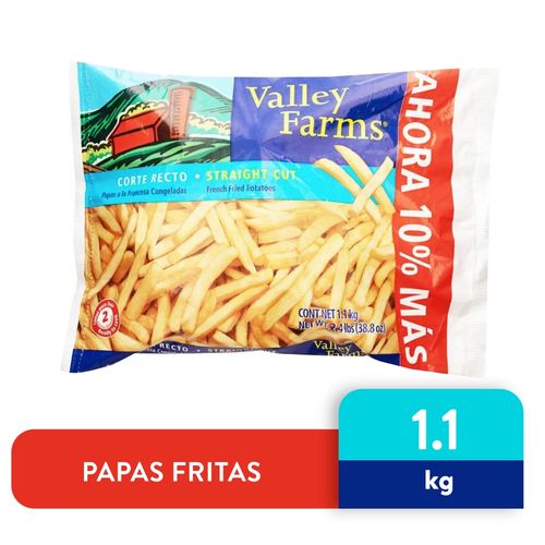 Papas Fritas Valley Farms Corte Recto - 1100 g